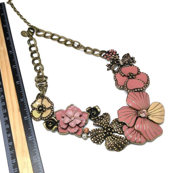 Vintage Ciner for Joan Rivers Pink Enamel Necklace, Classic Collection, 1990s - Picture 8 of 10